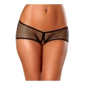 Fishnet split back boy short