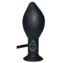 Korek analny z pompką i wibracjami - True Black Vibrating Anal Plug