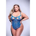 SEXY STRAPPY LACE TEDDY BLACK, M/L