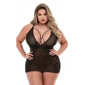 STRAPPY MINI DRESS WITH DEEP V, M/L