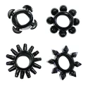 Passion Labs Black Striated Penis Ring