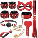 BDSM Cat Woman Set 8 Pieces Red/Black Guilty Toys