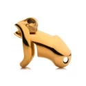 Midas locking chastity cage - 18k gold-plated