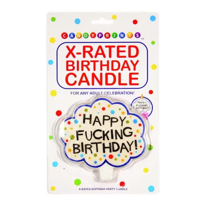 X-rated birthday candle