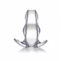 Przezroczysta zatyczka analna z otworem - Clear View Hollow Anal Plug - X-Large