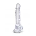 Dildo transparentne King Cock Clear 8"