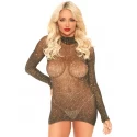 Sukienka Lurex sleeved fishnet dress