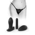 Wibrujące majteczki z otwartym krokiem HookUp Remote Lace Peek-a-Boo