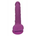 REAL LOVE DILDO WITH BALLS 7INCH FUCHSIA