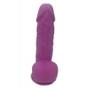 REAL LOVE DILDO WITH BALLS 8.5INCH FUCHSIA