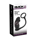 Masażer prostaty Black Velvets Ring + Plug