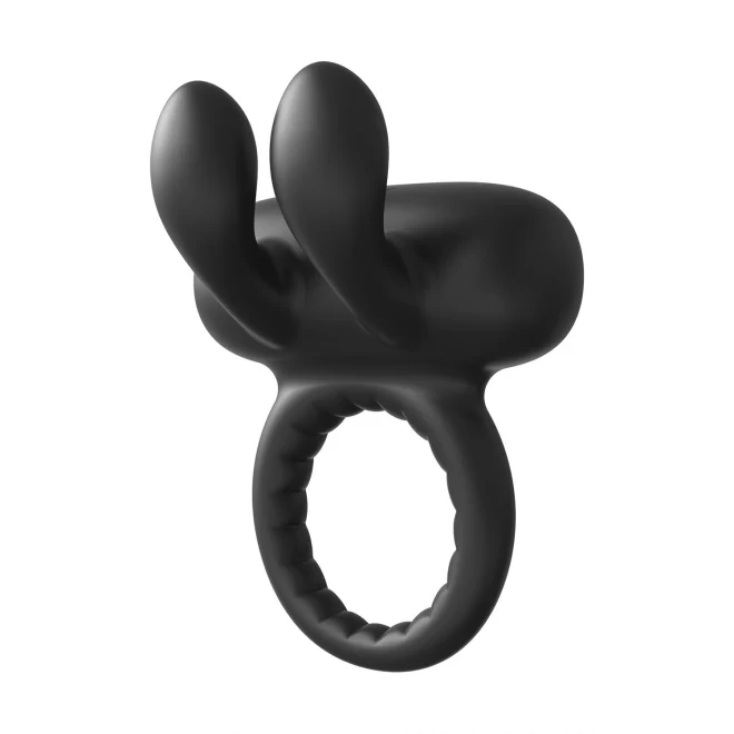 RAMROD RABBIT VIBRATING COCKRING BLACK