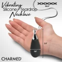 Vibrating silicone teardrop necklace