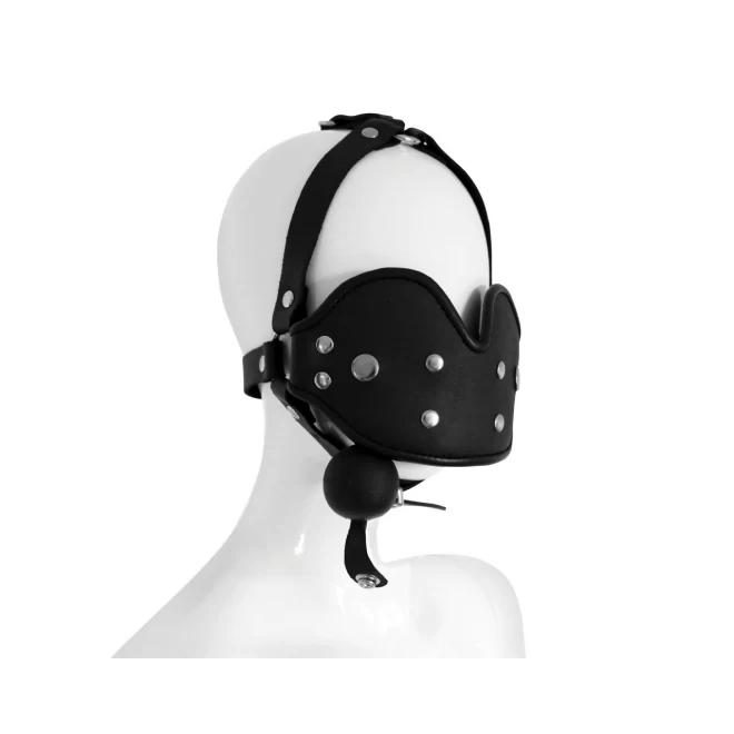 Xx-dreamstoys leder-mund knebel maske