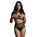Duo net key-hole bra set