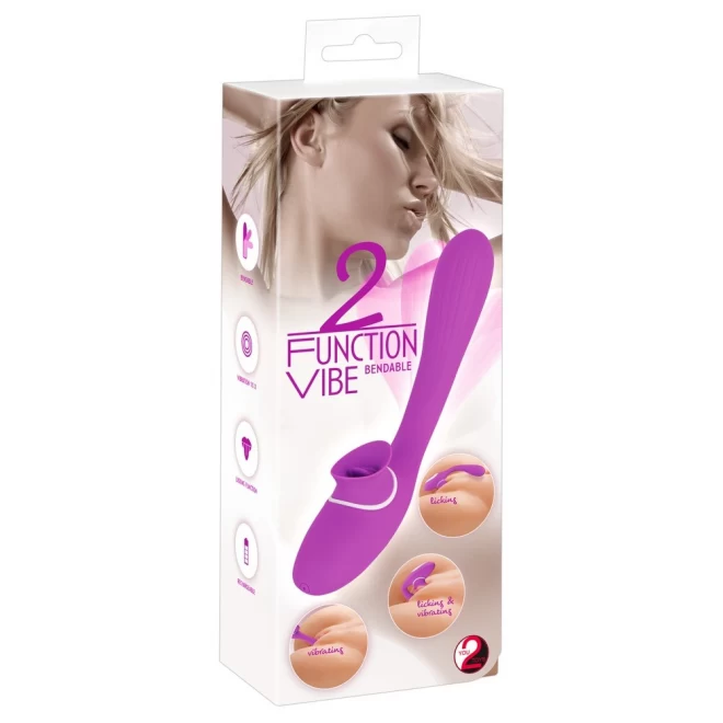 Wibrator ze stymulatorem łechtaczki 2 Function Bendable Vibe