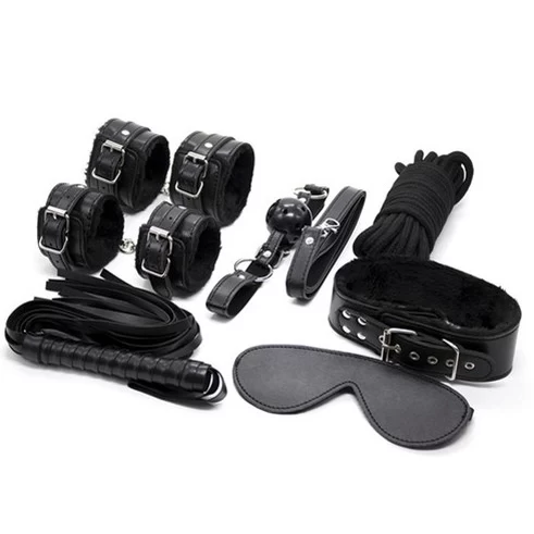 BDSM Lust 7 Piece Set Black Guilty Toys