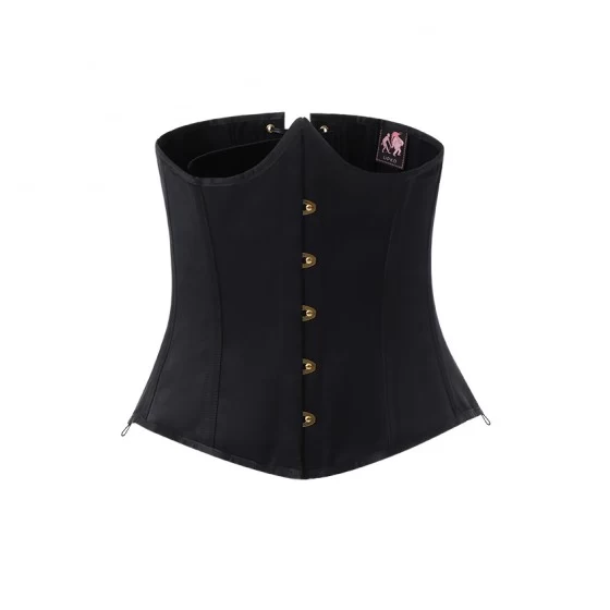 Gorset z otwartym biustem ze skórzanymi nasutnikami Underbust Corset
