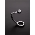 Metalowy ring erekcyjny z korkiem analnym Intruder with c-ring