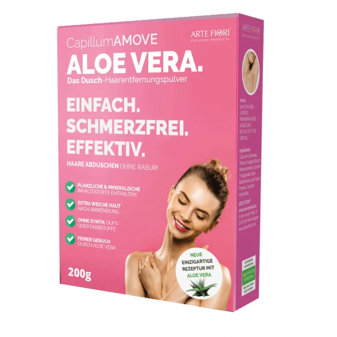 Proszek do depilacji dla kobiet Arte Fiori Capillum Amove Aloe Vera Enthaarungspulver 200g