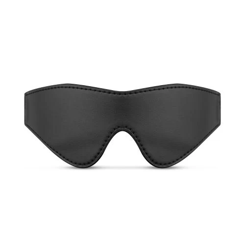 Faux Leather Blindfold - Black