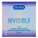 Super cienkie prezerwatywy z dodatkowym nawilżeniem Durex Invisible 3 szt.