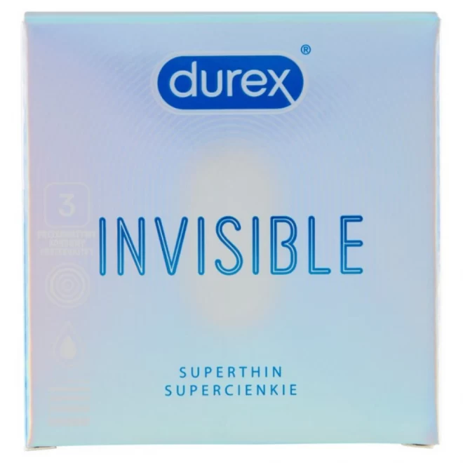 Super cienkie prezerwatywy Durex Invisible Superthin 3szt.