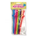 Super fun penis multicolor penis straws, 8 pack