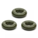 Chubby rubber cockring 3-pack - army green