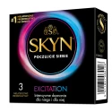 Prezerwatywy z wypustkami i żelem stymulującym Skyn Excitation 3szt.