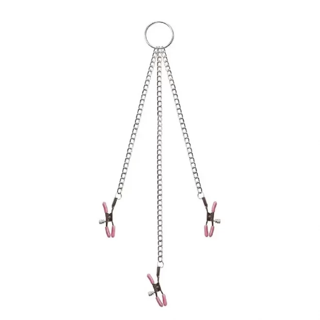 Zaciski na sutki i łechtaczkę Chain Me Up