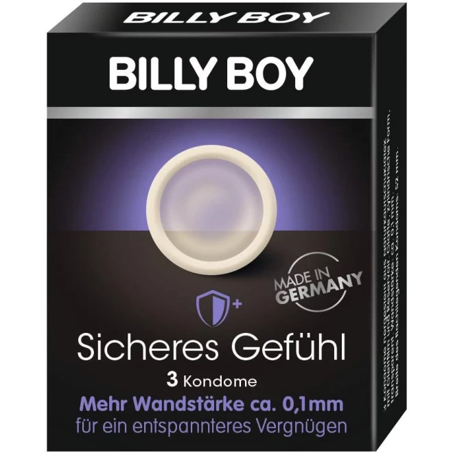 Wzmacniane prezerwatywy Billy Boy Sicheres Gefühl 3 szt.