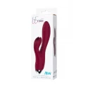 Vibrator with clitoral stimulator L'EROINA by TOYFA Mion, silicone, burgundy, 22 cm