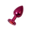 Red anal plug TOYFA Metal with red gem