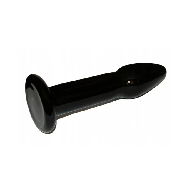 5" Glass Romance Anal Plug Black