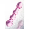 Dildo, pink, glass, 18 cm