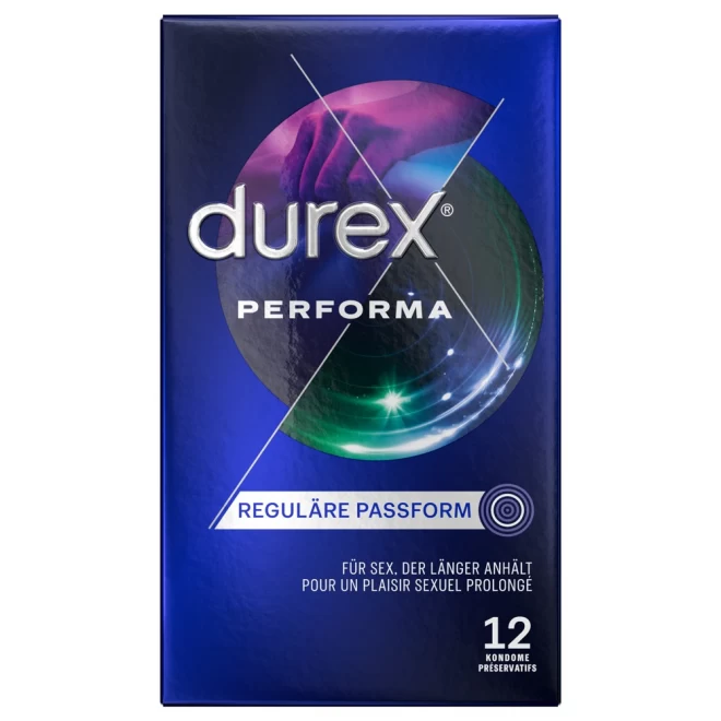 Prezerwatywy z żelem opóźniającym wytrysk Durex Performa 12szt.