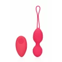 Vibrating egg with remote control - strawberry red