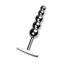 Gold anal plug TOYFA Metal, length 10,5 cm, diameter 2-3 cm, weight 166 gr