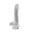 Clear Dildo w. Balls 7 inch