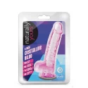 NATURALLY YOURS  6" CRYSTALLINE DILDO ROSE