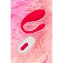 L'EROINA Vibrating egg with remote control CHOPPY, silicone, pink, 21 cm
