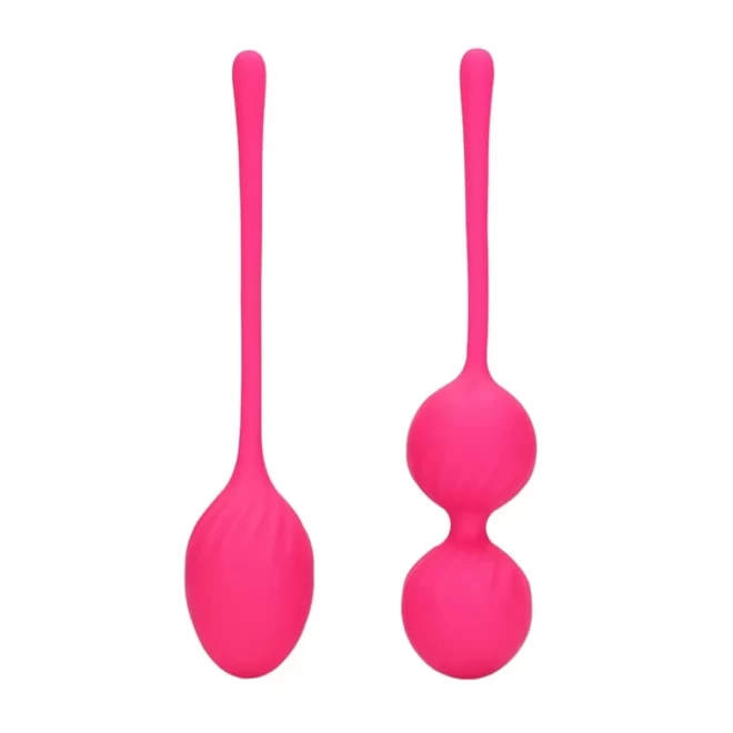 2 piece thumping kegel ball set - wild strawberry