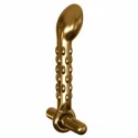 Wibrujący szklany korek analny Icicles G07 Gold Edition