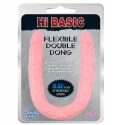 Podwójnie zakończone dildo- Jelly Flexible Double Dong-Flesh