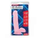 Hi rubber 7.0 inch dildo clear