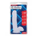 Hi rubber 7.0 inch dildo clear