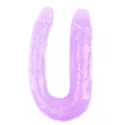 HI Rubber Double Dildo 13 Inch purple